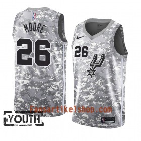 San Antonio Spurs Trikot Ben Moore 26 2018-19 Nike Grau Swingman - Kinder